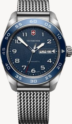 Victorinox Swiss Army Quartz (42mm) Blue Dial / Stainless Steel Mesh Bracelet 242042