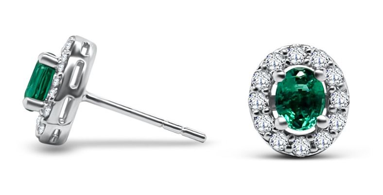 James Moore Clarity CE300031E 18ct White Gold Emerald And Jewellery