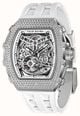 TSAR BOMBA Elemental Series Crystal Automatic (43mm) White Skeleton Dial / White FKM Rubber Strap TB8208D-11 - alternate view 2