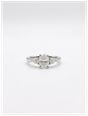 0.72ct Oval & Pear Natural Diamond Platinum Trilogy Ring J14664