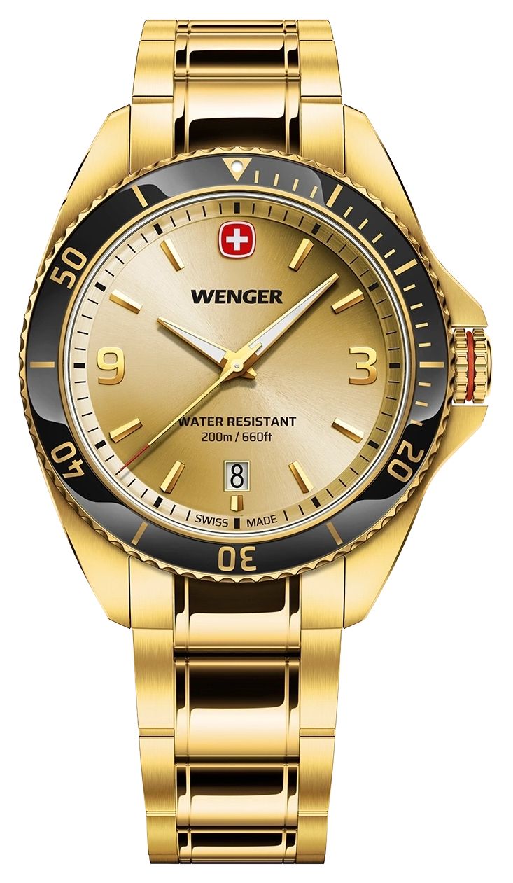 Wenger 01.2031.108 Executive Quartz (40mm) Gold Sunburst Watch