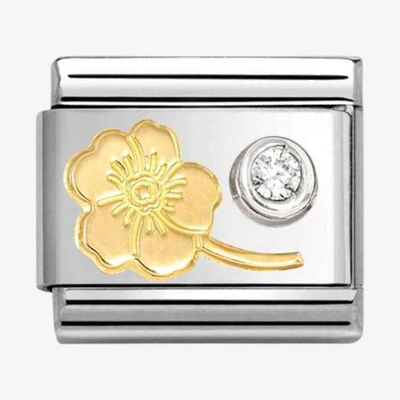 Nomination Classic Forget-Me-Knot Cubic Zirconia Charm 630301/04
