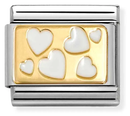 Nomination Classic White Hearts Steel Enamel Charm 030284/70