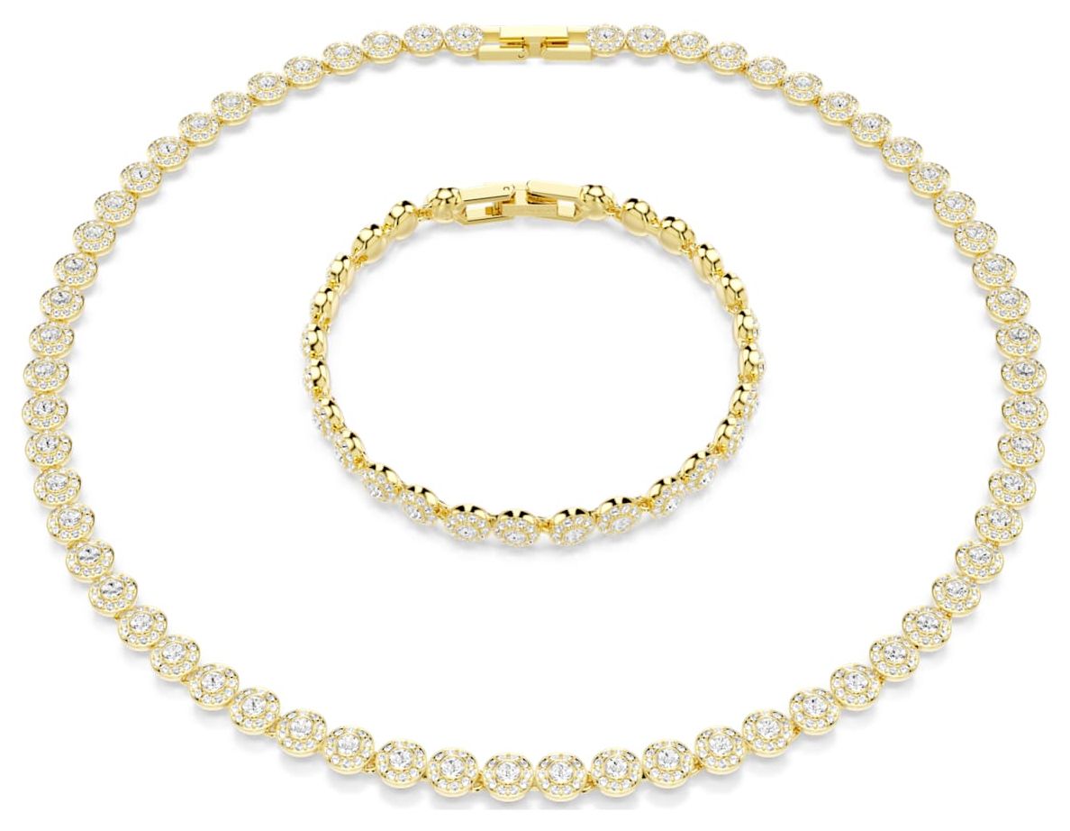 Swarovski 5720506 Una Angelic Set Round Cut White 18k Gold Jewellery
