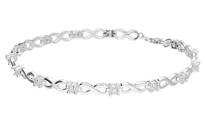 James Moore & Co H6973/S Sterling Silver Infinty And CZ Jewellery