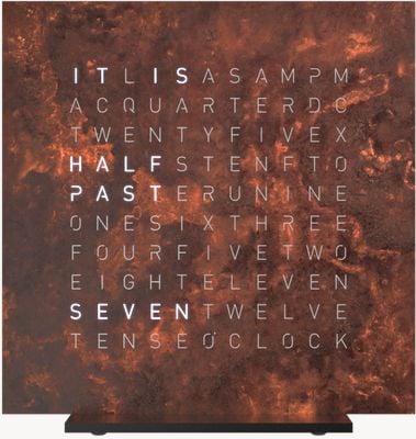 QLOCKTWO EARTH 13.5 CREATOR'S EDITION RUST (English) T4BLENRT-UK