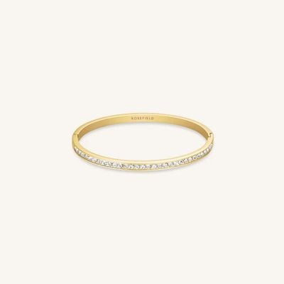 Rosefield Jewellery Tennis Gold Plated Crystal Bangle JBCBG-J1033