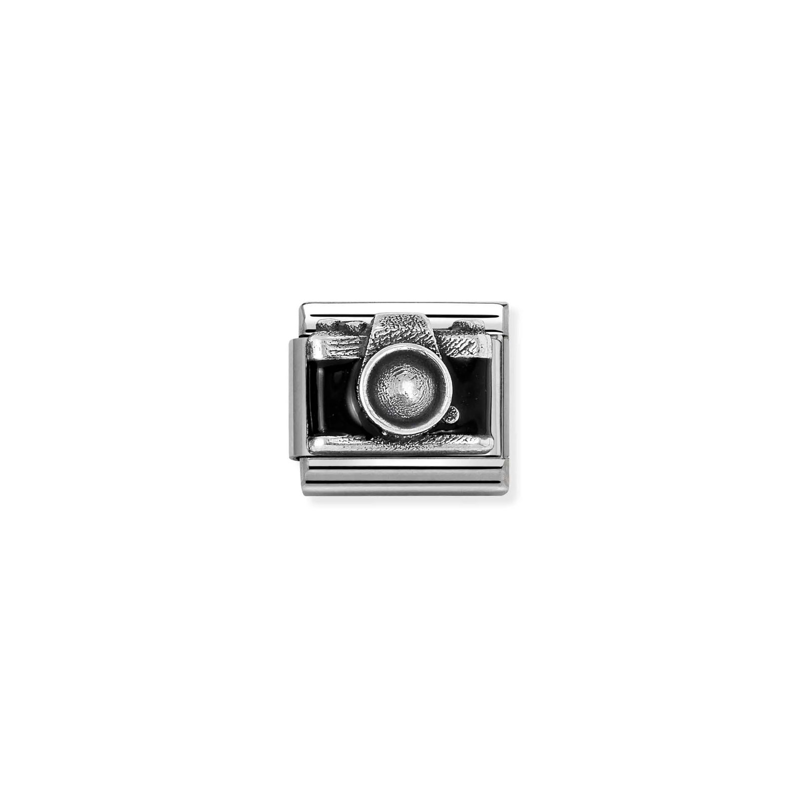 Nomination 330204/44 Classic Camera Black Enamel Sterling Jewellery