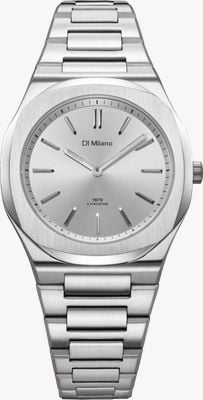 D1 Milano Ultra Thin Silver Mellow (34mm) Silver Sunray Dial / Stainless Steel Bracelet UHBL01