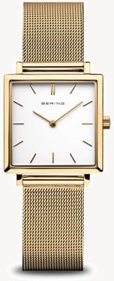 Bering Classic | White Dial | Gold Milanese Strap | Polished Gold Stainless Steel Case 18226-334