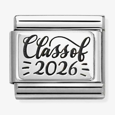 Nomination Classic Class of 2026 Sterling Silver & Steel Charm 330109/65