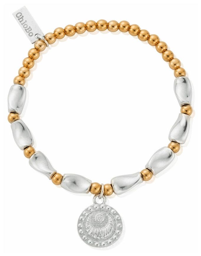 ChloBo GMBLTB3458 Gold And Silver Rising Woman Bracelet Jewellery