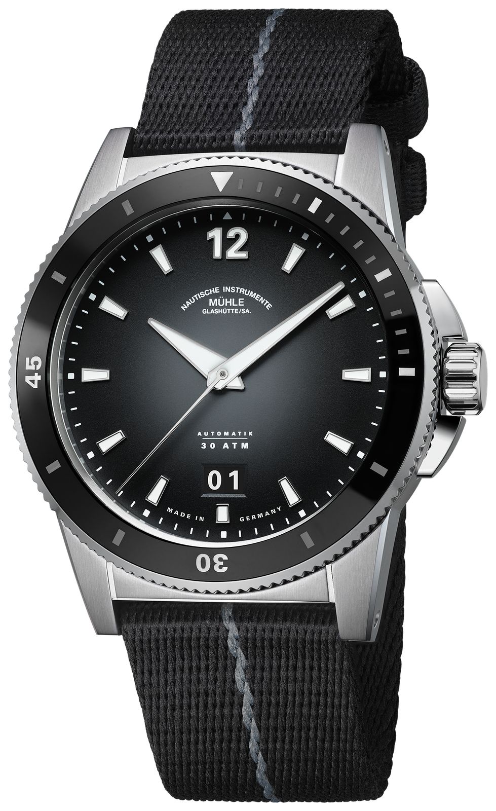 MÃ¼hle GlashÃ¼tte M1-52-43-200-NB Sportivo Big Date Watch