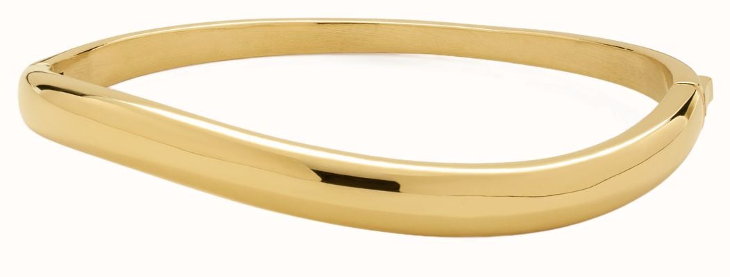 D.LOUISE Gold Plated Classic Wave Bangle (Size S-M) SKB-039-01