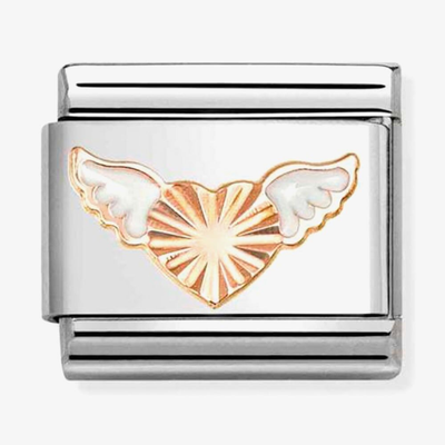 Nomination Rose Gold Flying Heart Charm Bead 430202/46