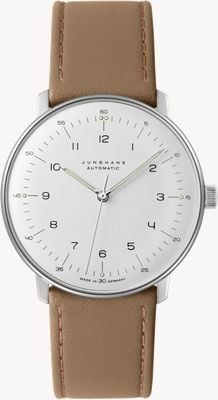 Junghans Max Bill | Automatic | Beige Leather Strap | Sapphire Glass 27/3502.02