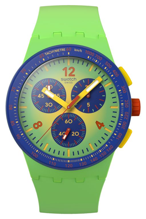 Swatch SUSG101 FLOWING FRESHLY (42mm) Gradient Yellow Dial Watch