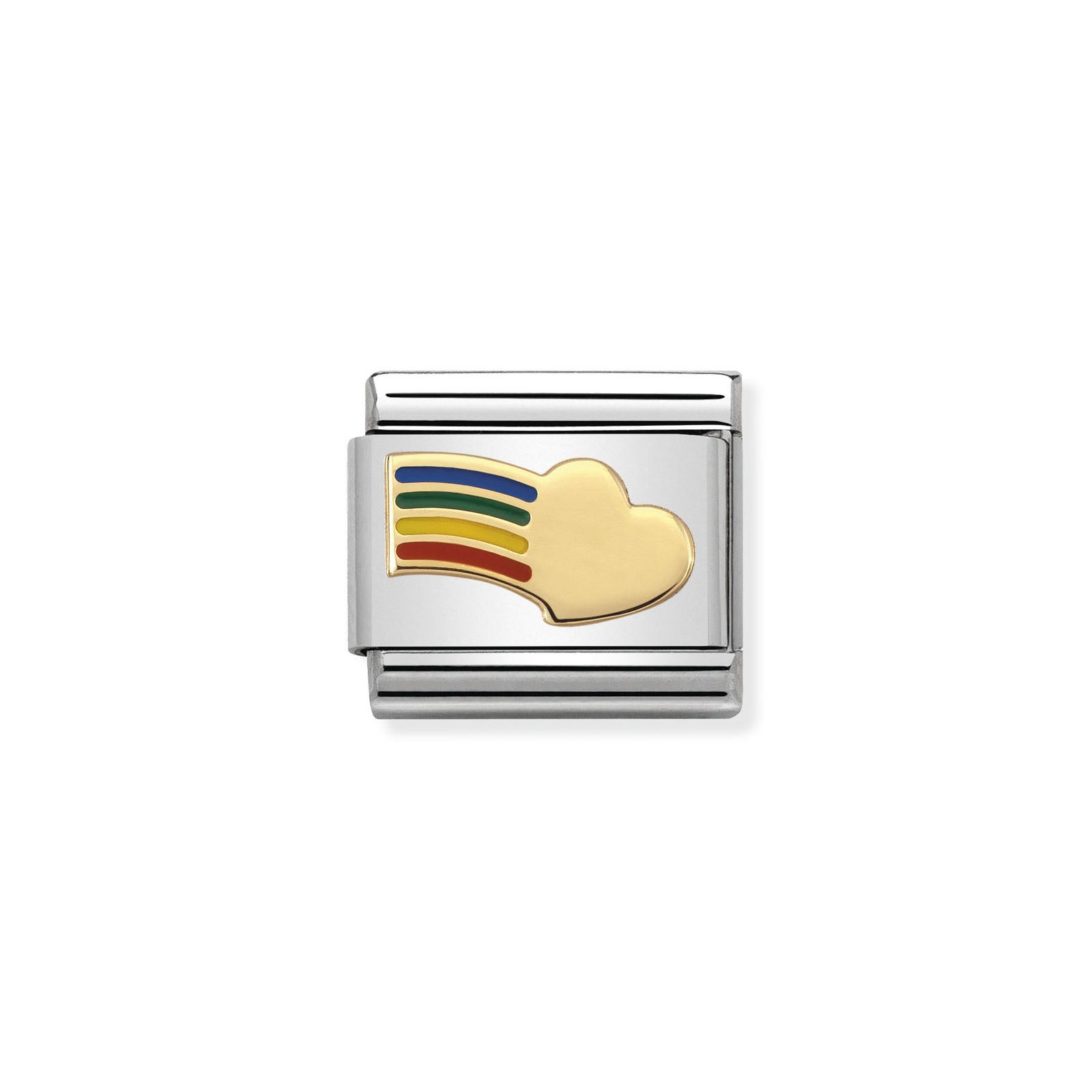 Nomination 030283/12 Classic Heart 18ct Gold & Steel Enamel Jewellery