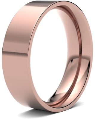 James Moore Wedding Ring  | 18ct Rose Gold | 6mm | Medium | Size Flat Court | AG_6GME-18R AG_6GME-18R