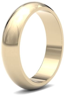 James Moore Wedding Ring  | 9ct Yellow Gold | 5mm | Heavy | Size D-Shape | AG_5GHD-9Y AG_5GHD-9Y