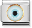 Nomination Classic Greek Eye 18ct Gold & Steel Charm 030506/18