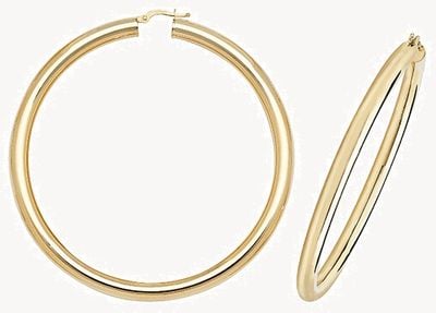Treasure House 9k Yellow Gold Hoop Earrings 60 mm ER1005-60