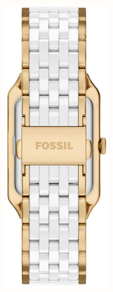 Fossil Raquel 26 mm Three-Hand Date Gold-Tone Stainless Steel & White Ceramic Fossil Watch CE1136 - alternate view 3