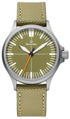 Damasko DS30 OLIVE Three-Hand Automatic (39mm) Olive Green Dial / Olive Green Leather Strap DS30 GREEN OLIVE GREEN LEATHER