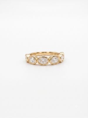 9ct Yellow Gold Lab Grown Oval Diamond Ring 1.00cts D Vvs J2253
