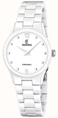 Festina Ceramic Quartz (30.5mm) White Dial / White Ceramic Bracelet F20751/1