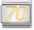 Nomination Classic 70 18ct Gold & Steel Charm 030109/38
