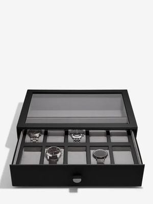 Stackers Pebble Black 10 Piece Watch Drawer 76134