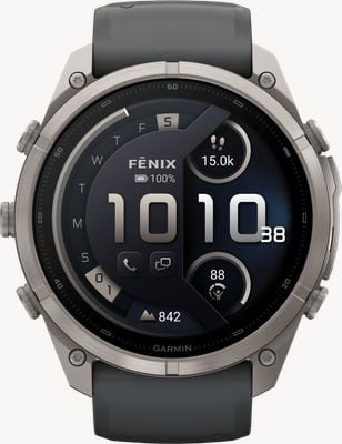 Garmin Fenix 9 Pro InReach 51mm Premium GPS Smartwatch - Titanium With Graphite/Black Silicone Watch 010-04337-21
