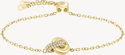BOSS Jewellery Live Precious Interlinking Circle Pendant Gold PVD Stainless Steel Bracelet 1580757