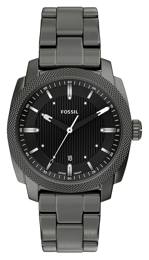 Fossil FS6185 Machine 41 mm Three-Hand Date Smoke Stainless Watch