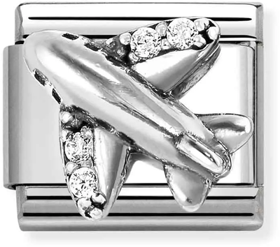 Nomination Classic Aeroplane Cubic Zirconia Charm 330327/19