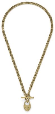 Olivia Burton Lock Heart Gold Plated Toggle Necklace 24100630