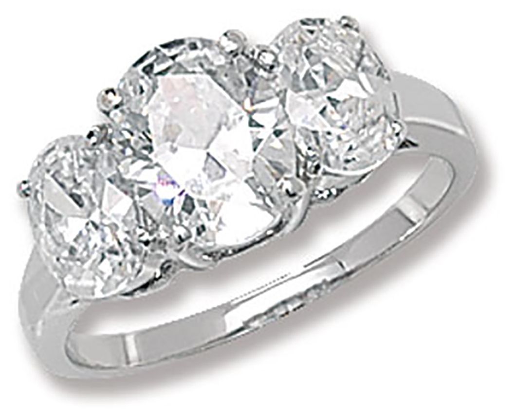 James Moore TH G7210CZ/O Sterling Silver Ladies CZ Ring ( Jewellery