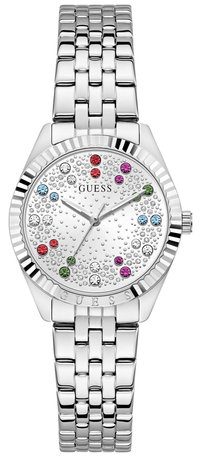 Guess GW1103L1 Ladies Adelaide Silver-Tone Glitz Dial Silver Watch
