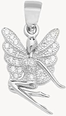 Silver Cz Fairy Pendant G6951