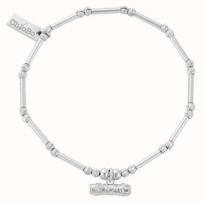 ChloBo Dainty Moon Cut Sparkle T-Bar Bracelet SBMCTN3554