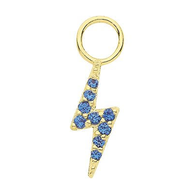 James Moore TH EPN0014S 9ct Yellow Gold Blue Cubic Zirconia Jewellery