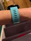 Customer picture of Garmin Quick Release Strap (20mm) Aqua Silicone / Stainless Steel Hardware - Strap Only 010-11251-1Q