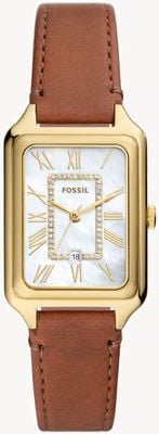 Fossil Raquel (26mm) Mother-of-Pearl Dial / Brown Leather Strap ES5307