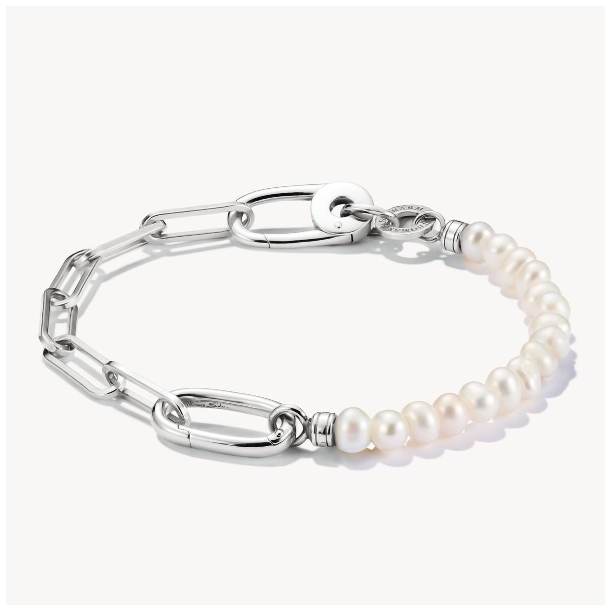 Thomas Sabo C1209-082-14-L19 Charm Bracelet Paperclip And Jewellery