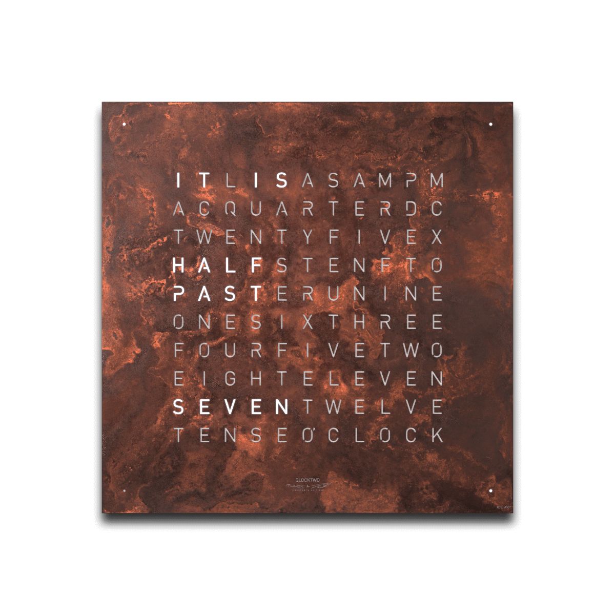 QLOCKTWO QT4ENRT-UK BLACK EARTH 45 CREATOR'S EDITION RUST ( Watch