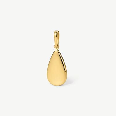 D.LOUISE Gold Tone Elongated Shape Drop Charm Pendant CH-59