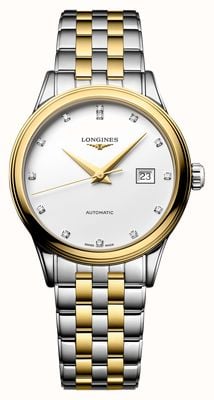 LONGINES Flagship Diamond Automatic (30mm) White Dial / Two-Tone Stainless Steel Bracelet L43743177