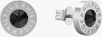 Tommy Hilfiger Men's Earrings Black Stone Studs 2790379