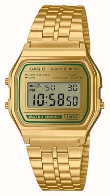 Casio Vintage A158 Digital (33.2mm) Gold Dial / Gold PVD Stainless Steel Bracelet A158WEGV-9AEF